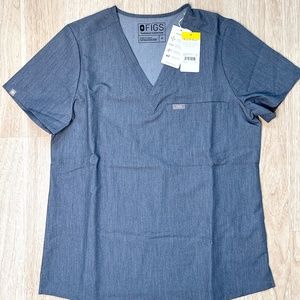Figs - Denim Catarina One-pocket Scrub Top + Tonota Pant Set
